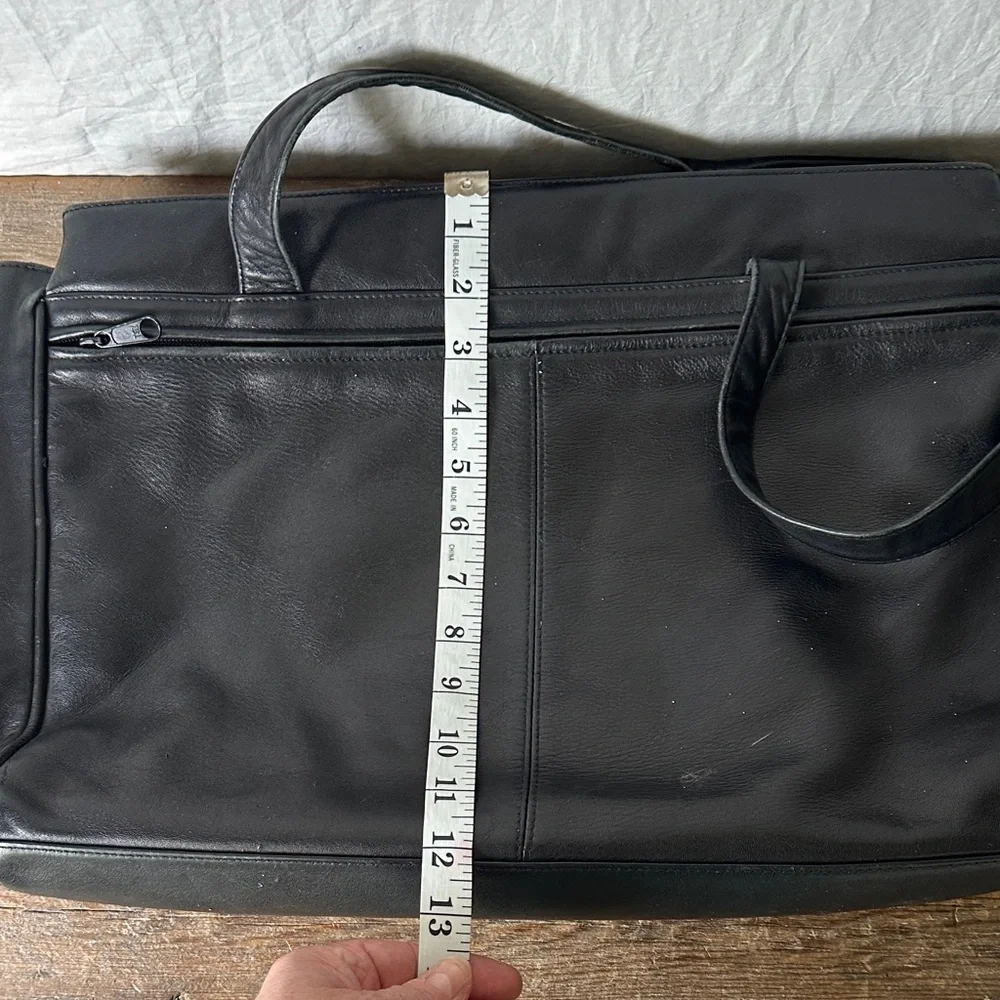Tignanello Classic Black Leather Shoulder Bag